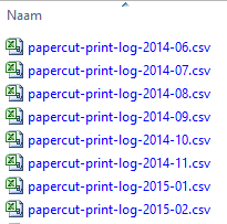 3. Printrapportage papercut logs - Importeren maandlog - 1 e