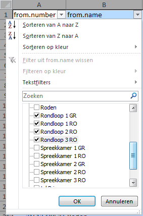 Gespreksregels downloaden Als u de gewenste selectie heeft gemaakt dan kunt u deze downloaden naar een.csv bestand (= comma separated value) dat u kunt inlezen in Excel. Als u het.