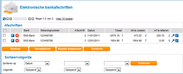 1 Elektronische bankafschriften 1.