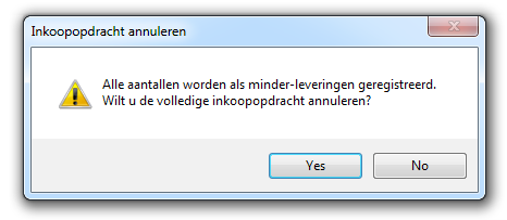 Inkoopopdracht annuleren Inkoop tabblad Inkoopopdrachten U heeft de mogelijkheid om de nog openstaande inkoopopdrachten te annuleren.