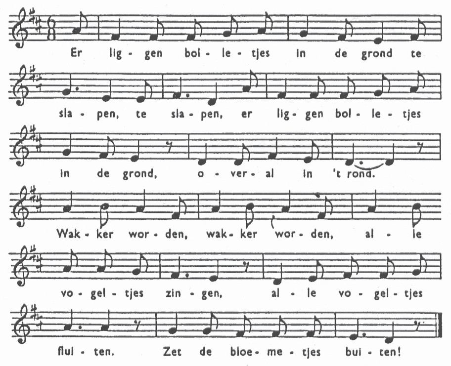 5.2 Bijlage 2: Liedjes De bolletjes (uit: Zingen in de kring van Herman Broekhuizen, De Toorts Haarlem) Zie je alle bloemen (op de melodie van Zie je de kastanjes )Herman Broekhuizen Zie je
