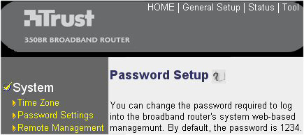 . Vul User name in * (Standaard username: admin ). Vul Password in * (Het ingestelde password).