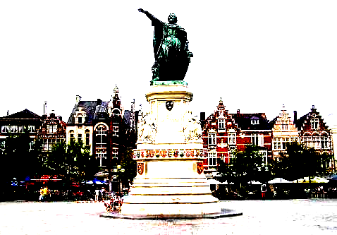 De Vrijdagmarkt is een van de mooiste historische pleinen die Gent rijk is. In het centrum prijkt het standbeeld van een beroemde Gentenaar, namelijk Jacob Van Artevelde.
