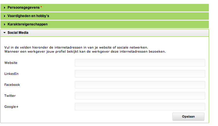 Social Media Heb je zelf al een Linkedin profiel of zelf een website?