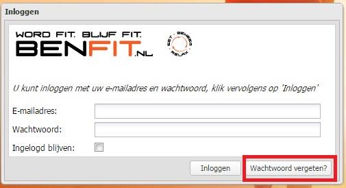 1.2 Wachtwoord vergeten? Het kan voorkomen dat een coach of een deelnemer zijn/haar wachtwoord is vergeten of niet terug kan vinden. Je kunt een nieuw wachtwoord aanvragen bij het inlogscherm van ik.