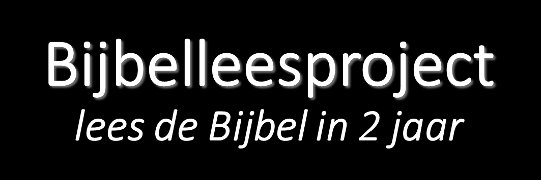 Van september 2015 t/m september 2017 willen we aan de slag gaan met het bijbelleesproject Bijbel in de Gewone Taal. De bijbel lezen is één, de bijbel verstaan, begrijpen en duiden is twee.