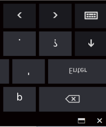 Tekst invoeren met behulp van het touch-toetsenbord Het touch-toetsenbord heeft dezelfde vorm als een normaal toetsenbord en u kunt het toetsenbord aanraken om tekst in te voeren. 1.