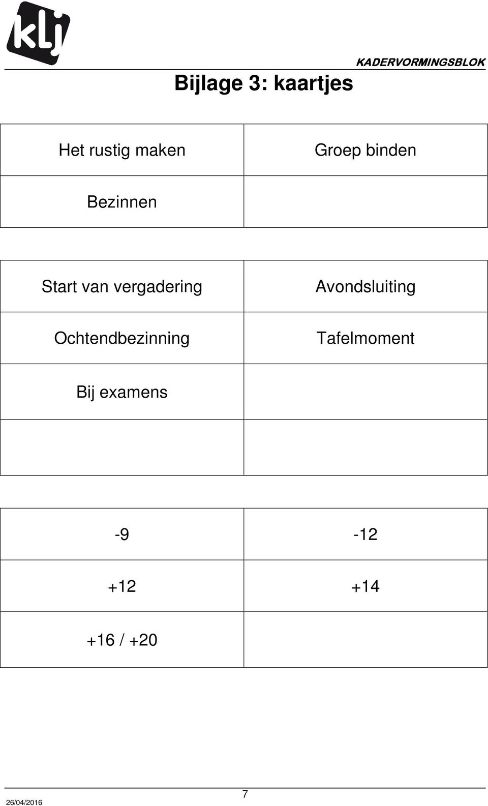 vergadering Avondsluiting Ochtendbezinning