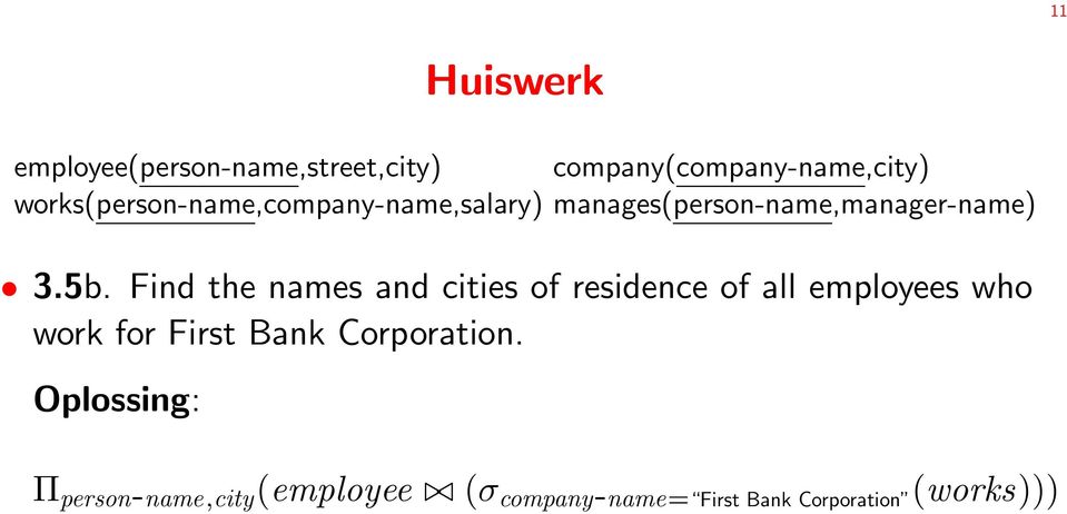 Find the names and cities of residence of all employees who work for First Bank