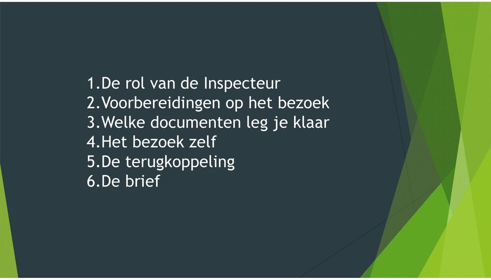 Welke documenten leg je klaar 4.