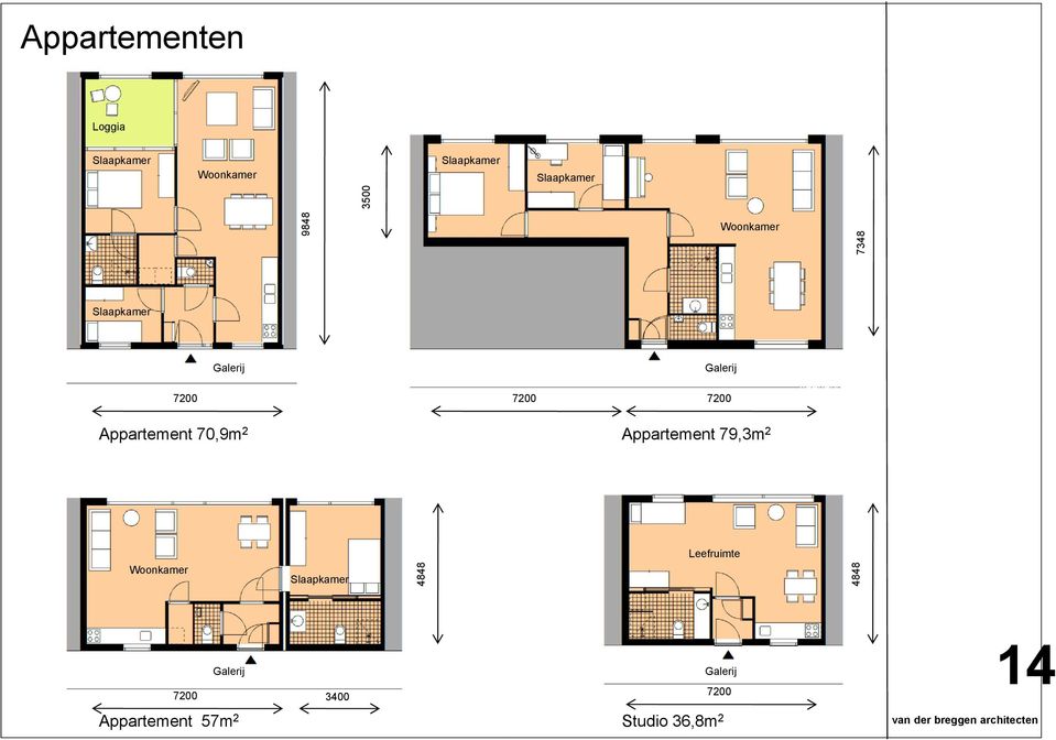 70,9m 2 Appartement 79,3m 2 4848 Leefruimte 4848