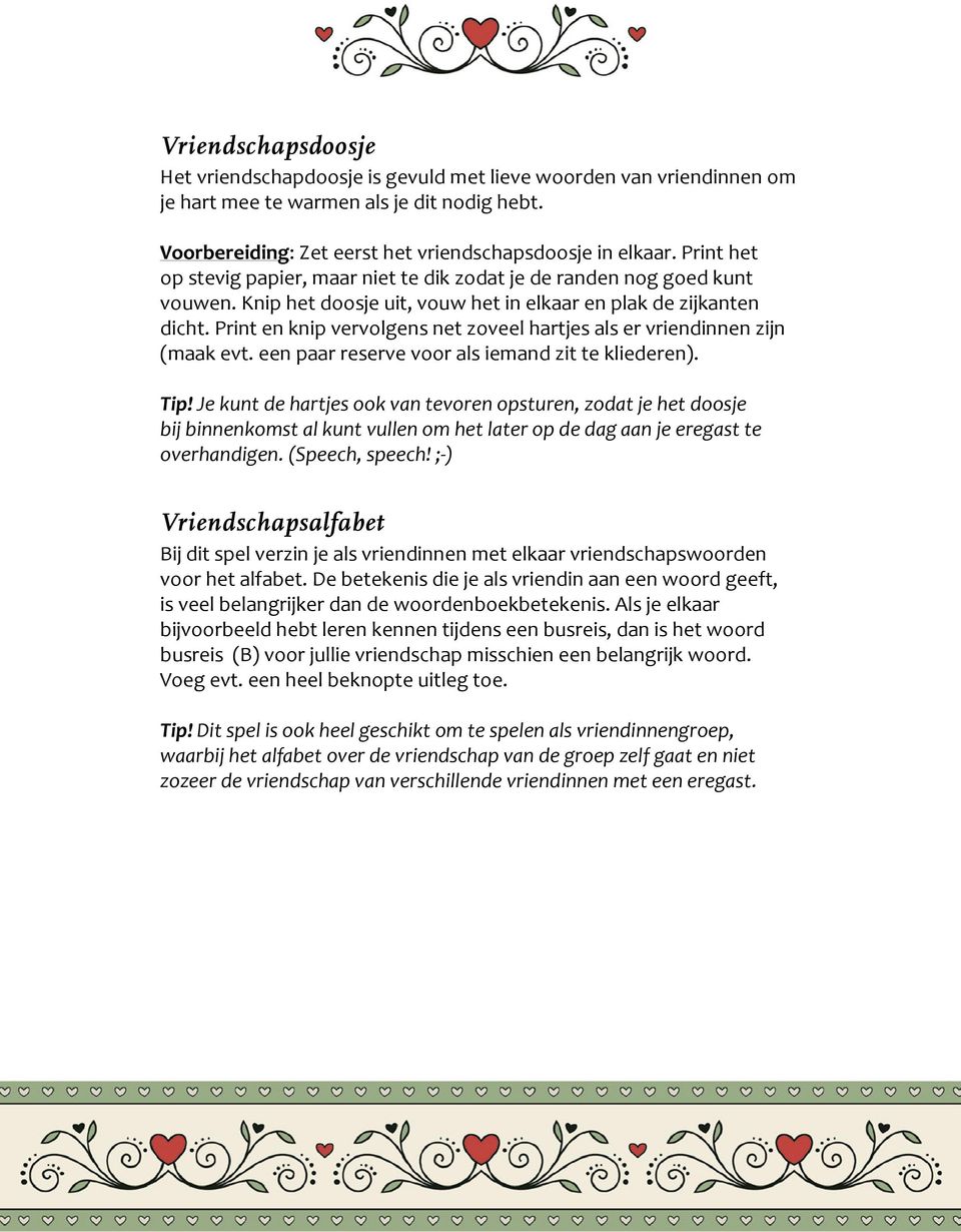 Hedendaags Beste Vriendinnen Dag - PDF Gratis download UL-81