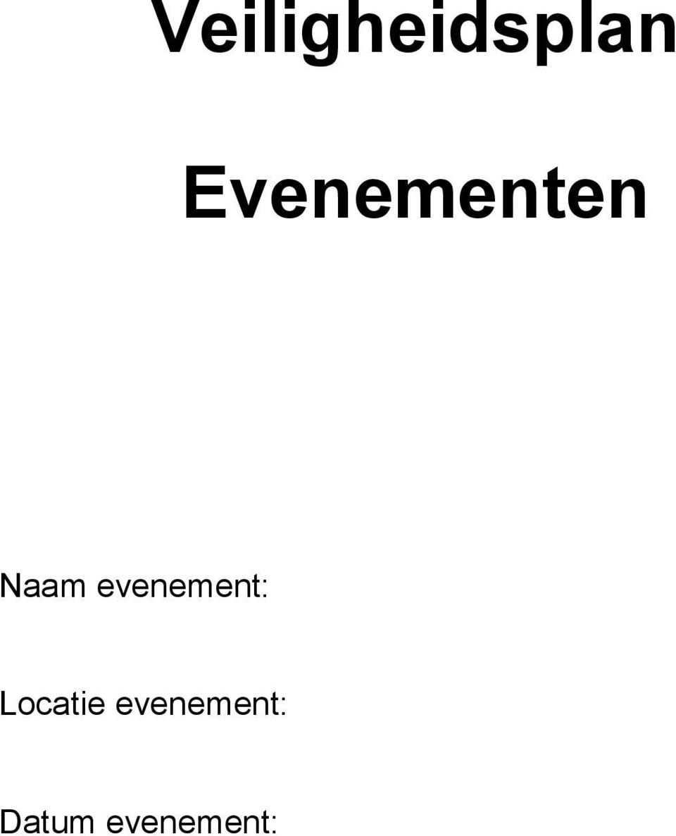 evenement: Locatie