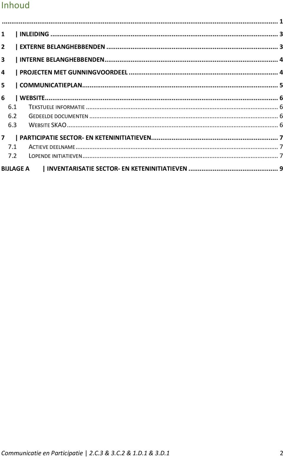 .. 6 6.3 WEBSITE SKAO... 6 7 PARTICIPATIE SECTOR- EN KETENINITIATIEVEN... 7 7.1 ACTIEVE DEELNAME... 7 7.2 LOPENDE INITIATIEVEN.