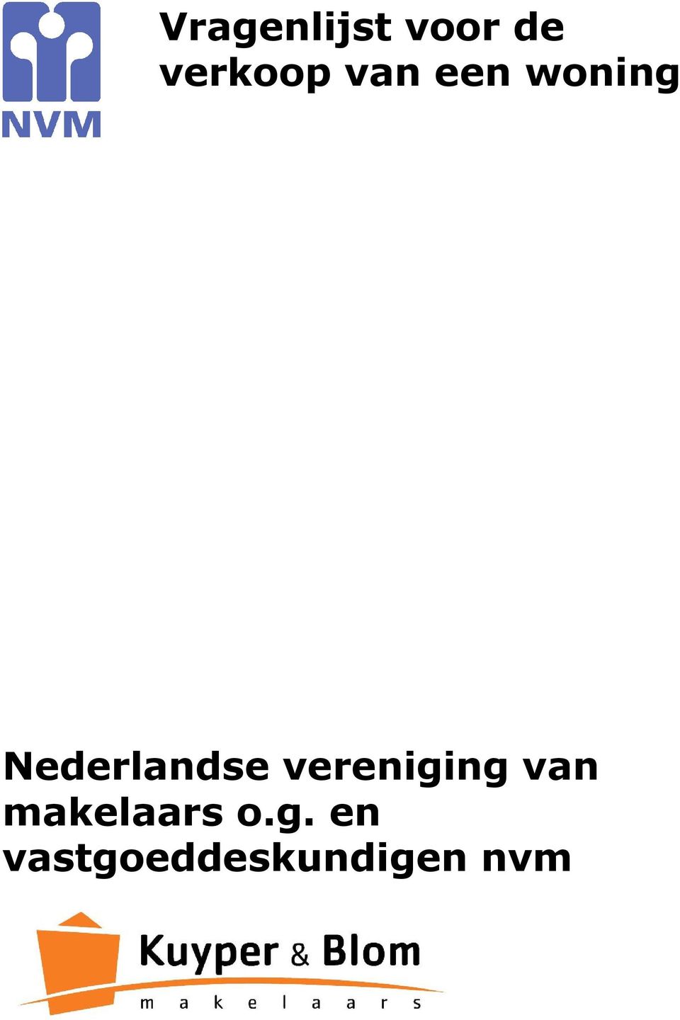 vereniging van makelaars o.