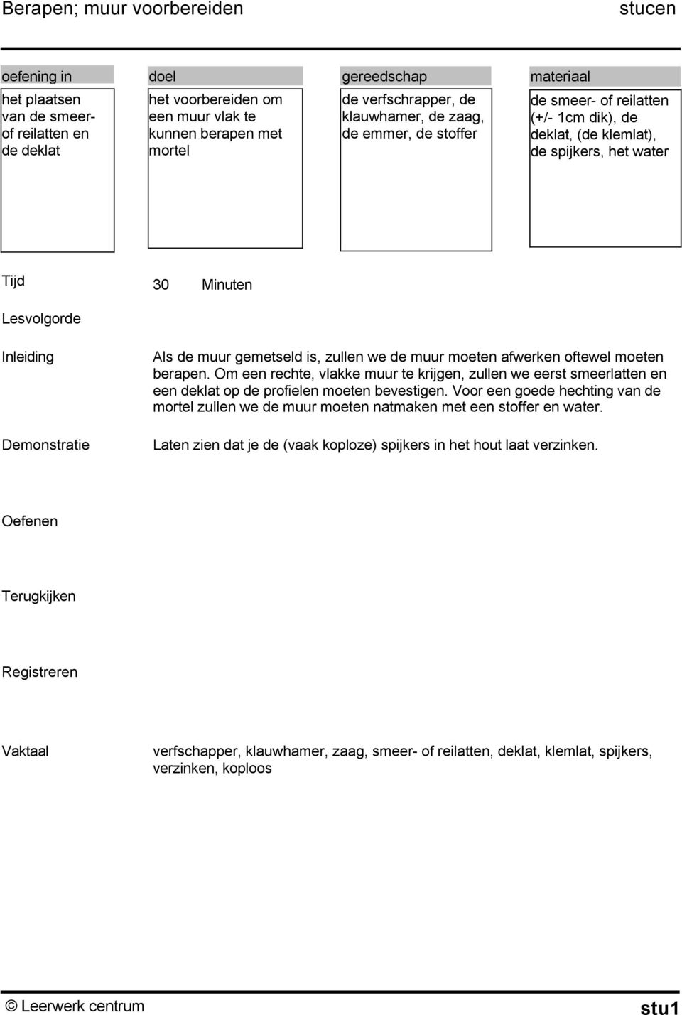 Om een rechte, vlakke muur te krijgen, zullen we eerst smeerlatten en een deklat op de profielen moeten bevestigen.