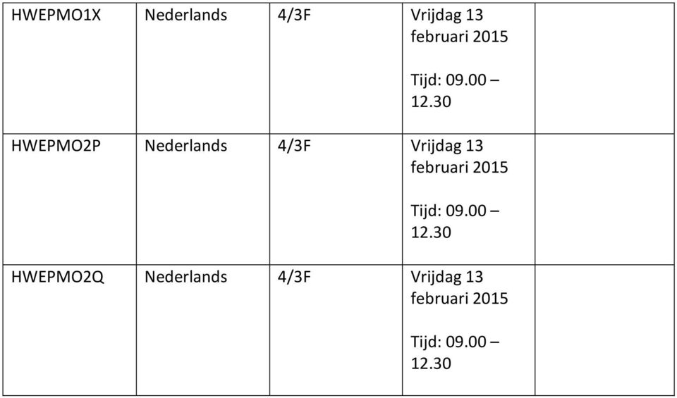 Nederlands 4/3F Vrijdag 13