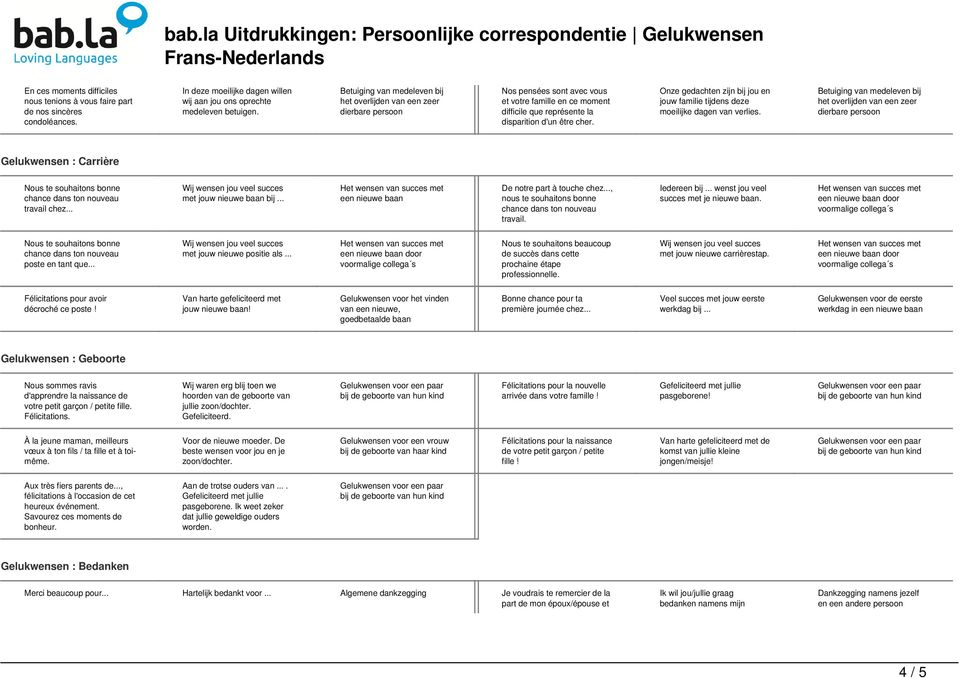 Gelukwensen : Carrière Nous te souhaitons bonne travail chez... met jouw nieuwe baan bij... een nieuwe baan De notre part à touche chez..., nous te souhaitons bonne travail. Iedereen bij.