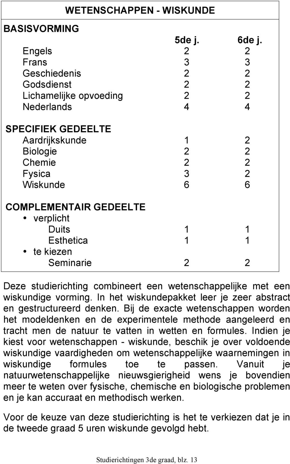 studierichting combineert een wetenschappelijke met een wiskundige vorming. In het wiskundepakket leer je zeer abstract en gestructureerd denken.