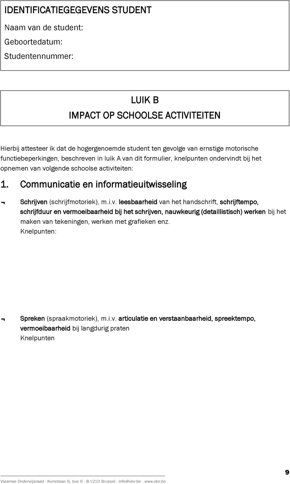 Communicatie en informatieuitwisseling Schrijve