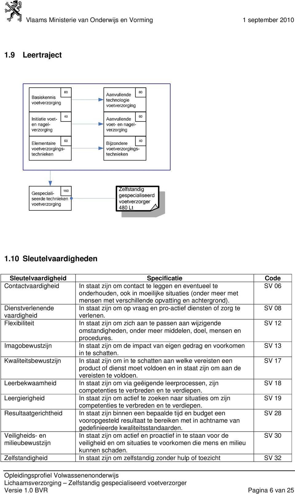 met verschillende opvatting en achtergrond). Dienstverlenende In staat zijn om op vraag en pro-actief diensten of zorg te SV 08 vaardigheid verlenen.