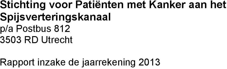 Rapport inzake