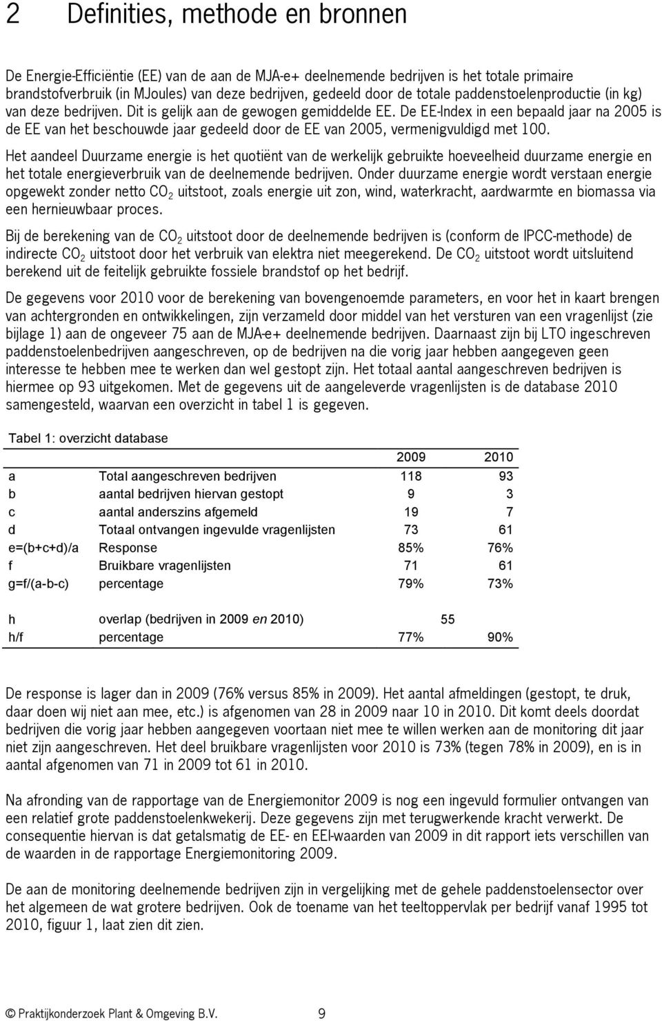 De EE-Index in een bepaald jaar na 2005 is de EE van het beschouwde jaar gedeeld door de EE van 2005, vermenigvuldigd met 100.