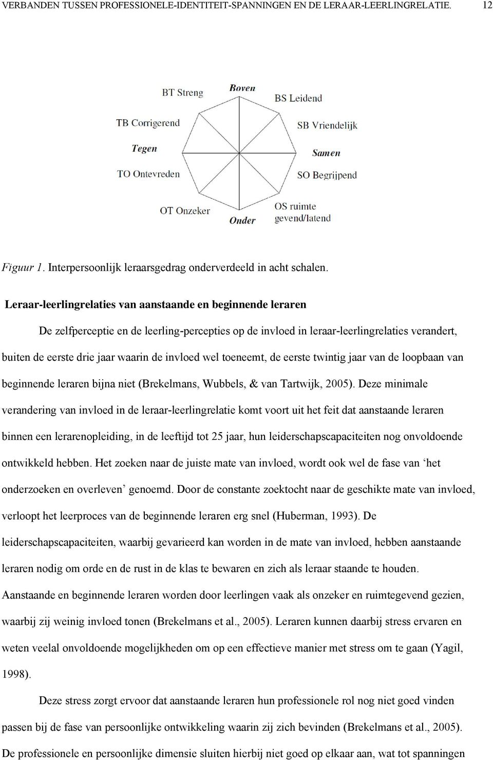 invloed wel toeneemt, de eerste twintig jaar van de loopbaan van beginnende leraren bijna niet (Brekelmans, Wubbels, & van Tartwijk, 2005).