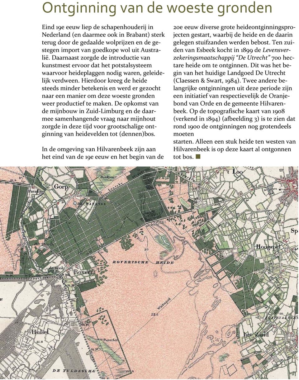 Hierdoor kreeg de heide steeds minder betekenis en werd er gezocht naar een manier om deze woeste gronden weer productief te maken.