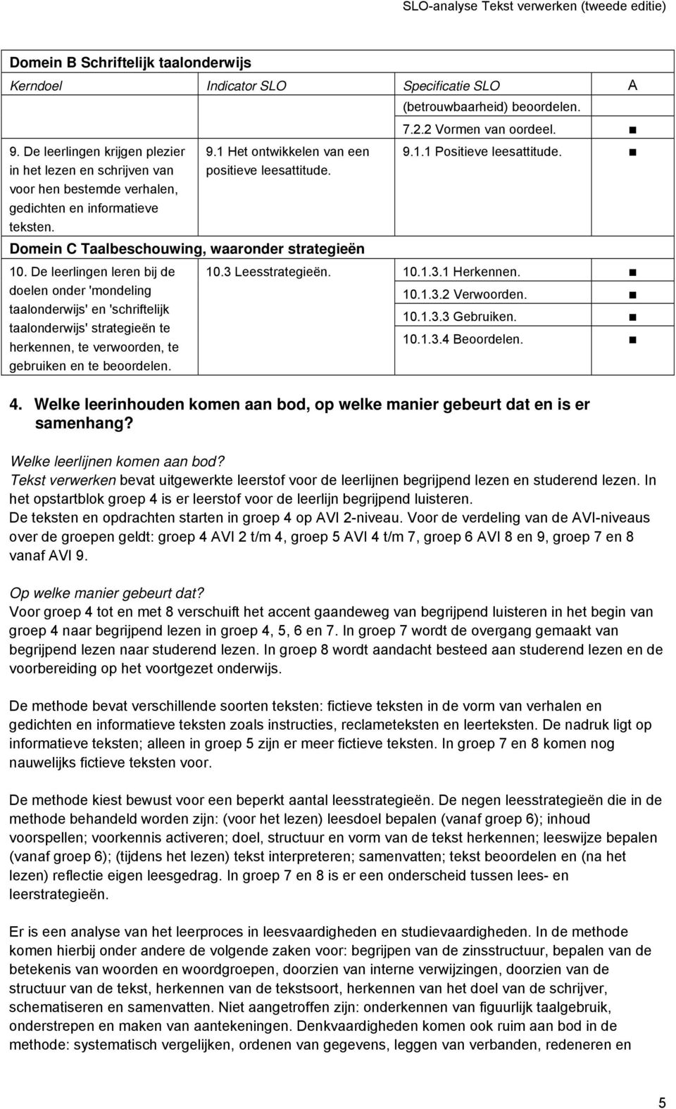 Domein C Taalbeschouwing, waaronder strategieën 10.