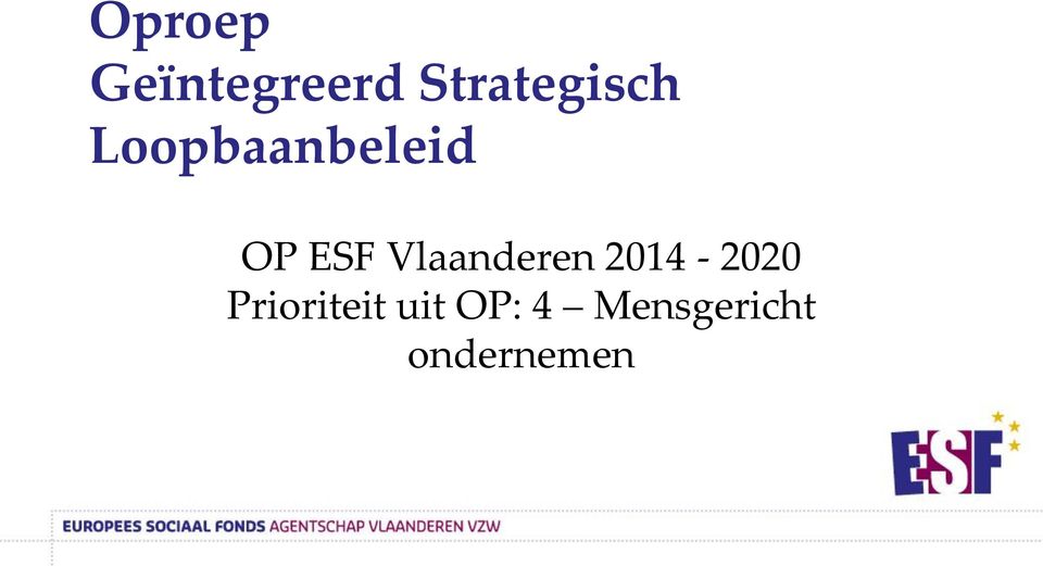 ESF Vlaanderen 2014-2020