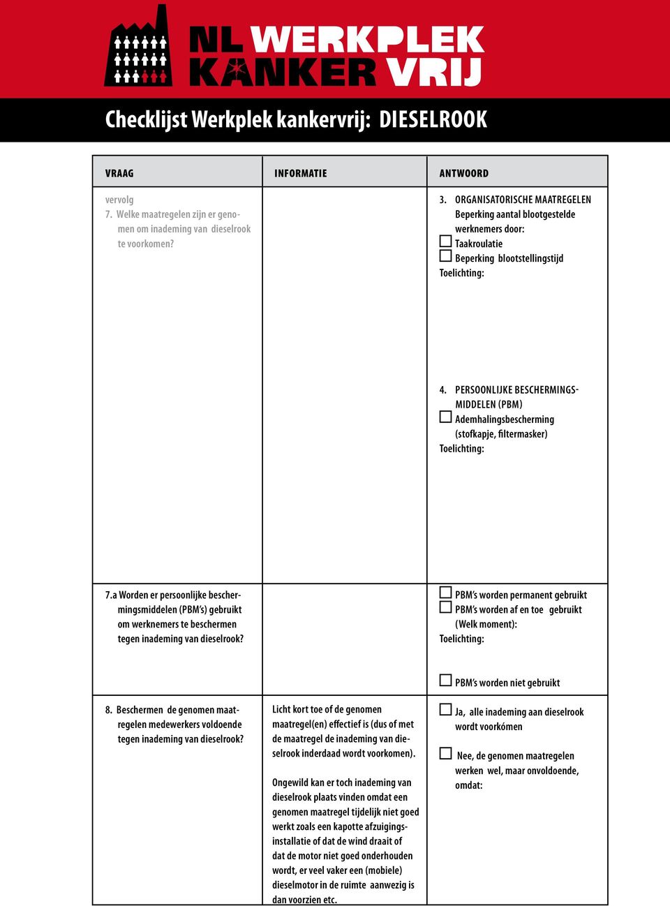 Persoonlijke beschermingsmiddelen (PBM) Ademhalingsbescherming (stofkapje, filtermasker) 7.