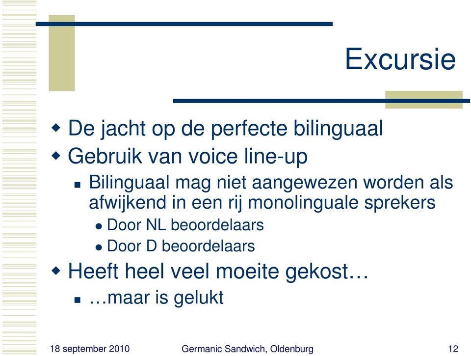 monolinguale sprekers Door NL beoordelaars Door D beoordelaars Heeft