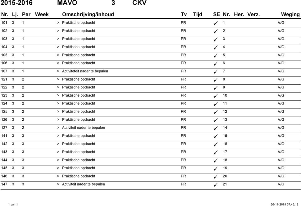 Praktische opdracht PR 6 107 3 1 > Activiteteit nader te bepalen PR 7 121 3 2 > Praktische opdracht PR 8 122 3 2 > Praktische opdracht PR 9 123 3 2 > Praktische opdracht PR 10 124 3 2 > Praktische