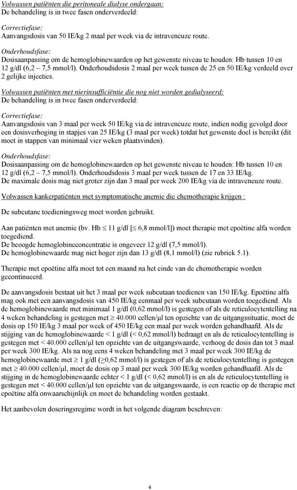 Onderhoudsdosis 2 maal per week tussen de 25 en 50 IE/kg verdeeld over 2 gelijke injecties.