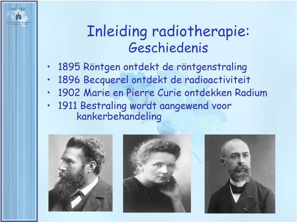 radioactiviteit 1902 Marie en Pierre Curie ontdekken