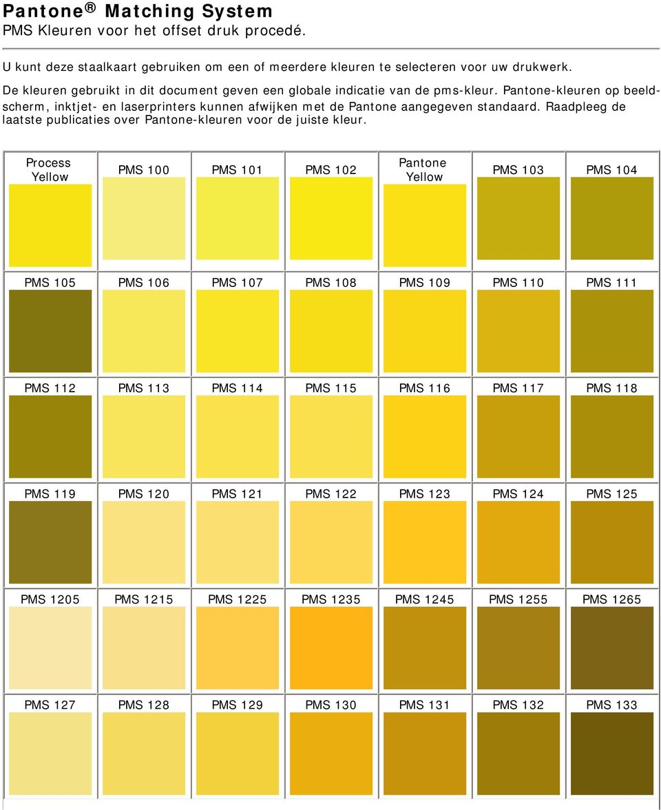 Raadpleeg de laatste publicaties over Pantone-kleuren voor de juiste kleur.