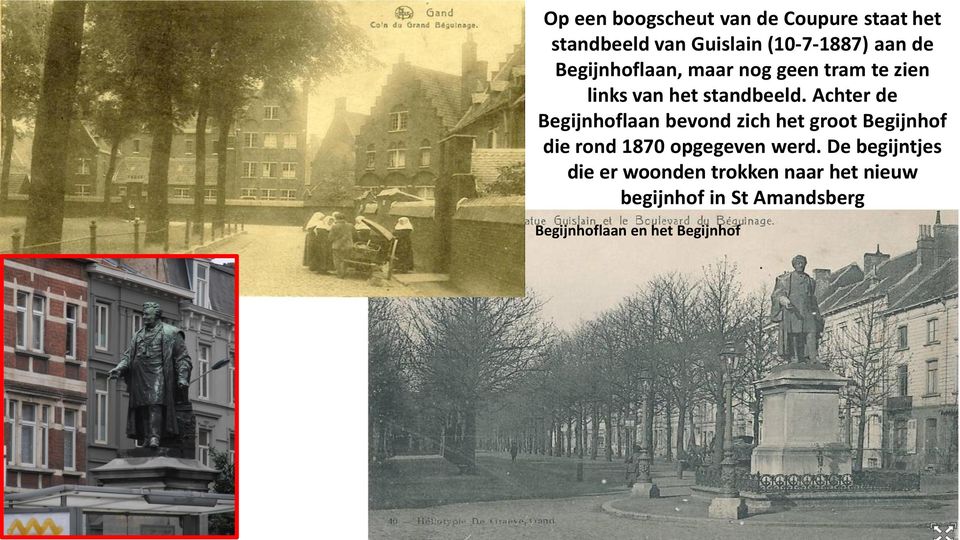 Achter de Begijnhoflaan bevond zich het groot Begijnhof die rond 1870 opgegeven werd.