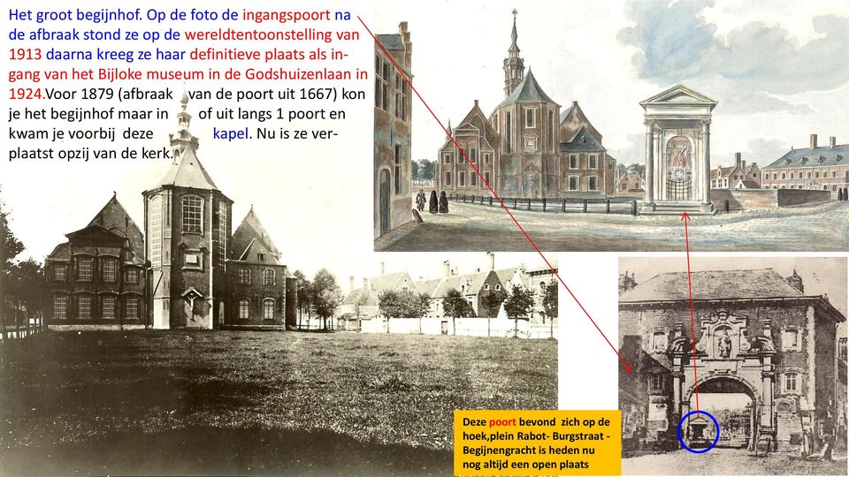 plaats als ingang van het Bijloke museum in de Godshuizenlaan in 1924.