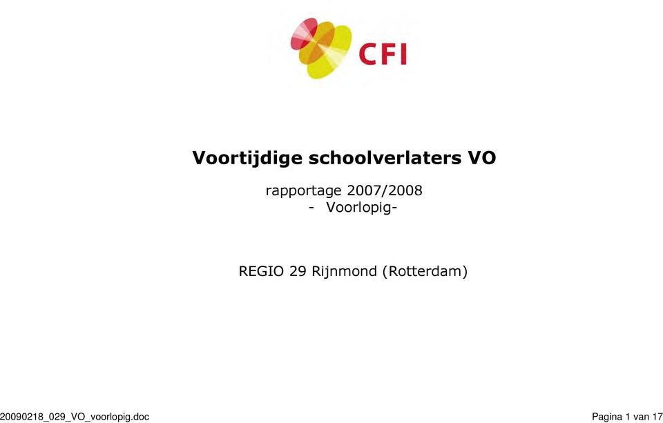 Voorlopig- REGIO 29 Rijnmond ()