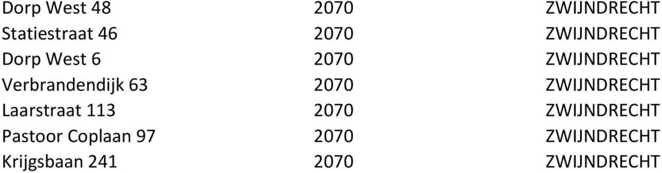63 2070 ZWIJNDRECHT Laarstraat 113 2070 ZWIJNDRECHT