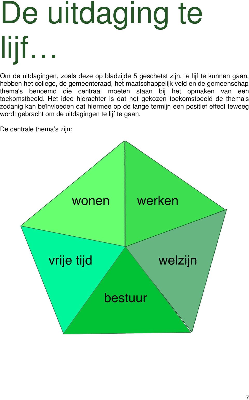 opmaken van een toekomstbeeld.