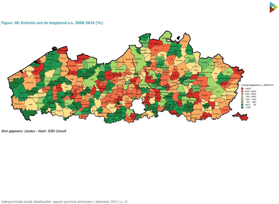 s. 2008-2014 (%) Bron gegevens: Locatus -