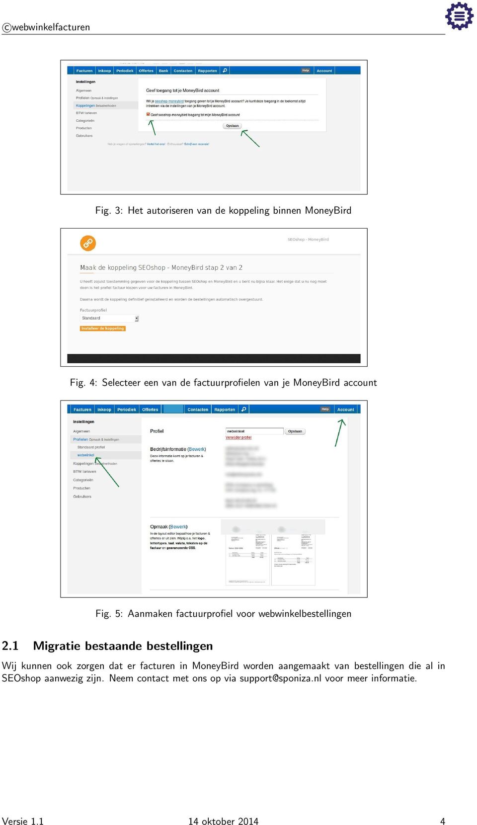 5: Aanmaken factuurprofiel voor webwinkelbestellingen 2.