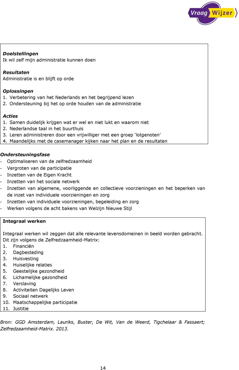 Leren administreren door een vrijwilliger met een groep lotgenoten 4.