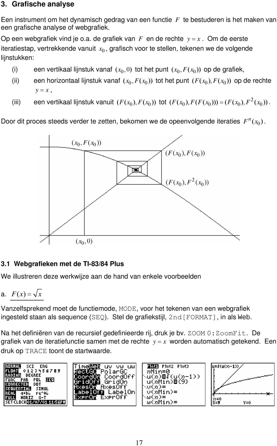 horizotaal lijstuk vaaf ( x0, F( x 0)) tot het put ( F( x0), F( x 0)) op de rechte y x, (iii) ee vertikaal lijstuk vauit ( F( x0), F( x 0)) tot 0 0 0 0 ( F( x ), F( F( x ))) ( F( x ), F ( x )).