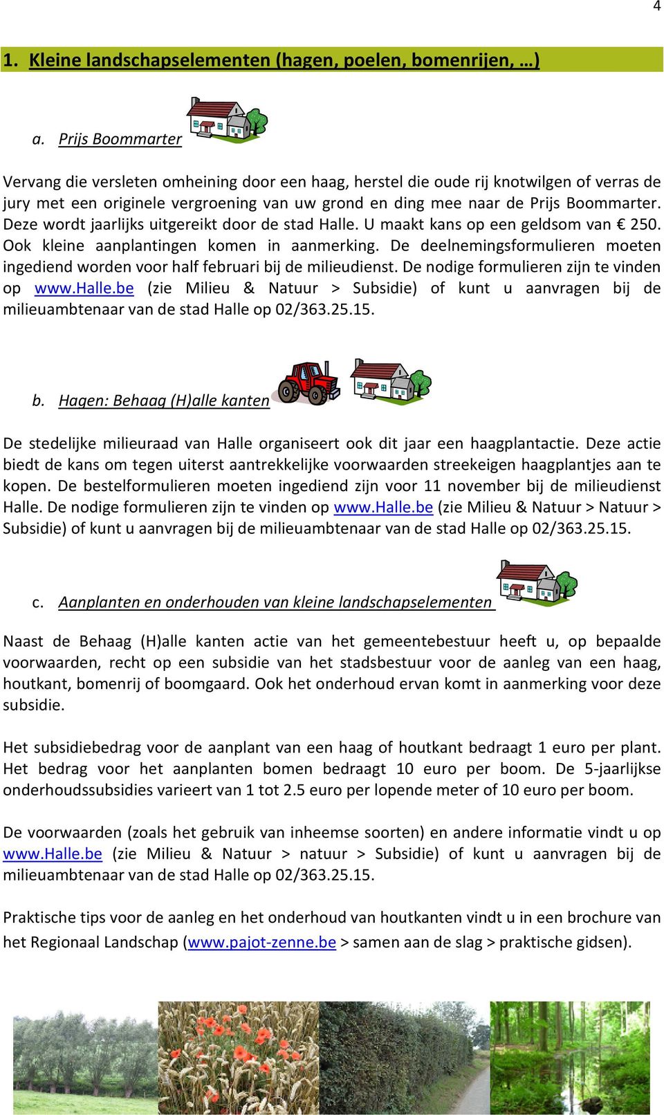 Deze wordt jaarlijks uitgereikt door de stad Halle. U maakt kans op een geldsom van 250. Ook kleine aanplantingen komen in aanmerking.