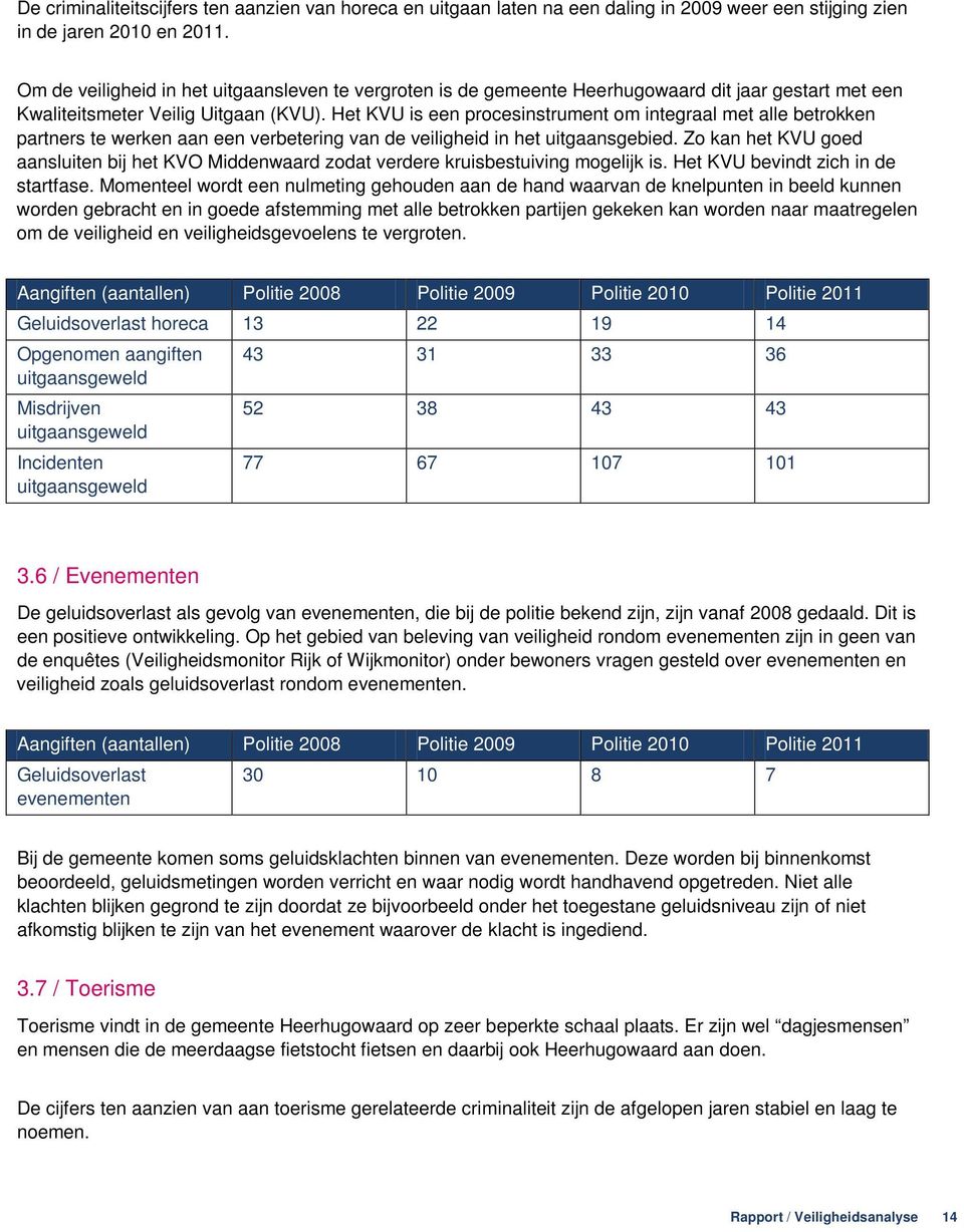 Het KVU is een procesinstrument om integraal met alle betrokken partners te werken aan een verbetering van de veiligheid in het uitgaansgebied.