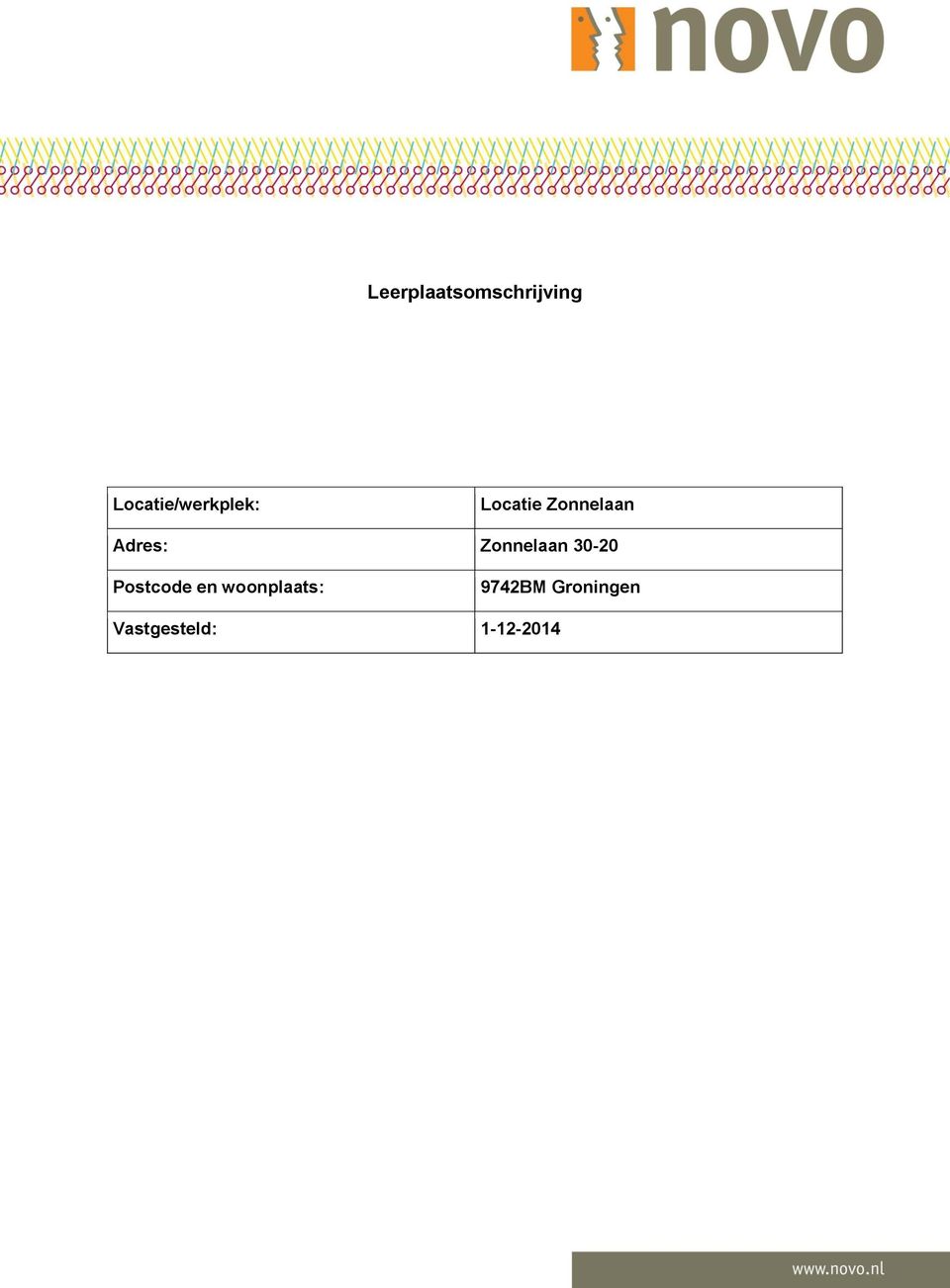 Adres: Zonnelaan 30-20 Postcode en