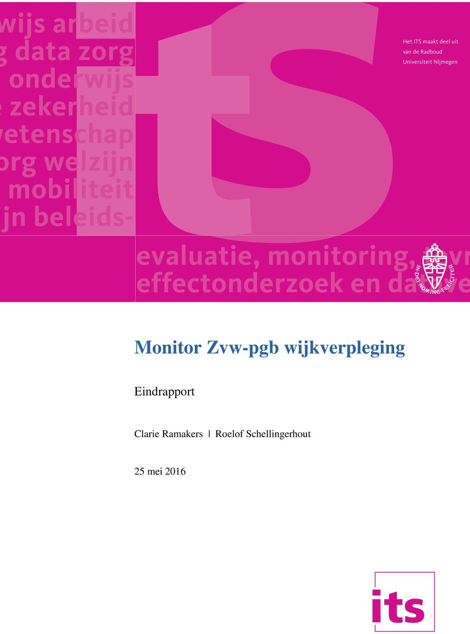 evaluatie, monitoring, tevr effectonderzoek en datave Monitor Zvw-pgb